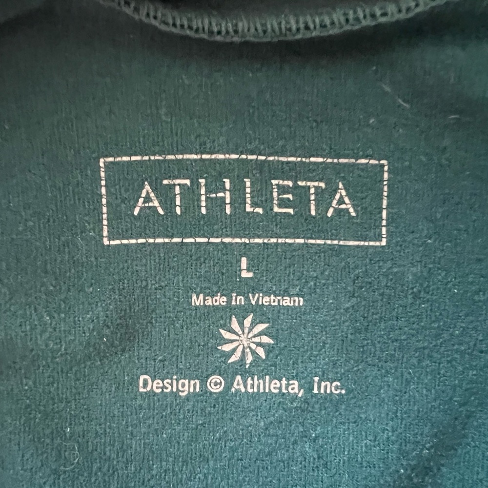 Turquoise Athleta pullover base layer. - Picture 6 of 8